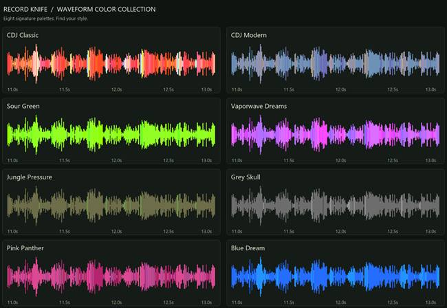 Record Knife — Waveform Color Collection